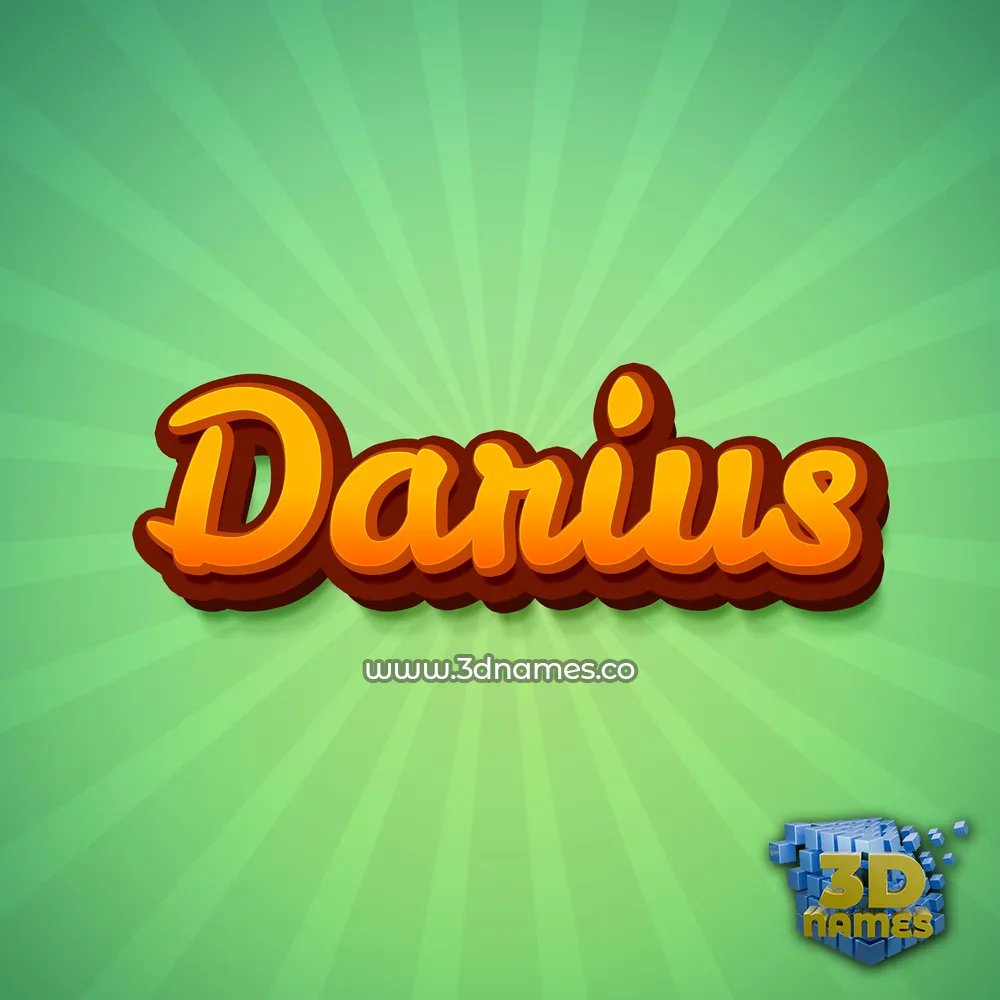 darius in Green Rays style - 3D name wallpaper