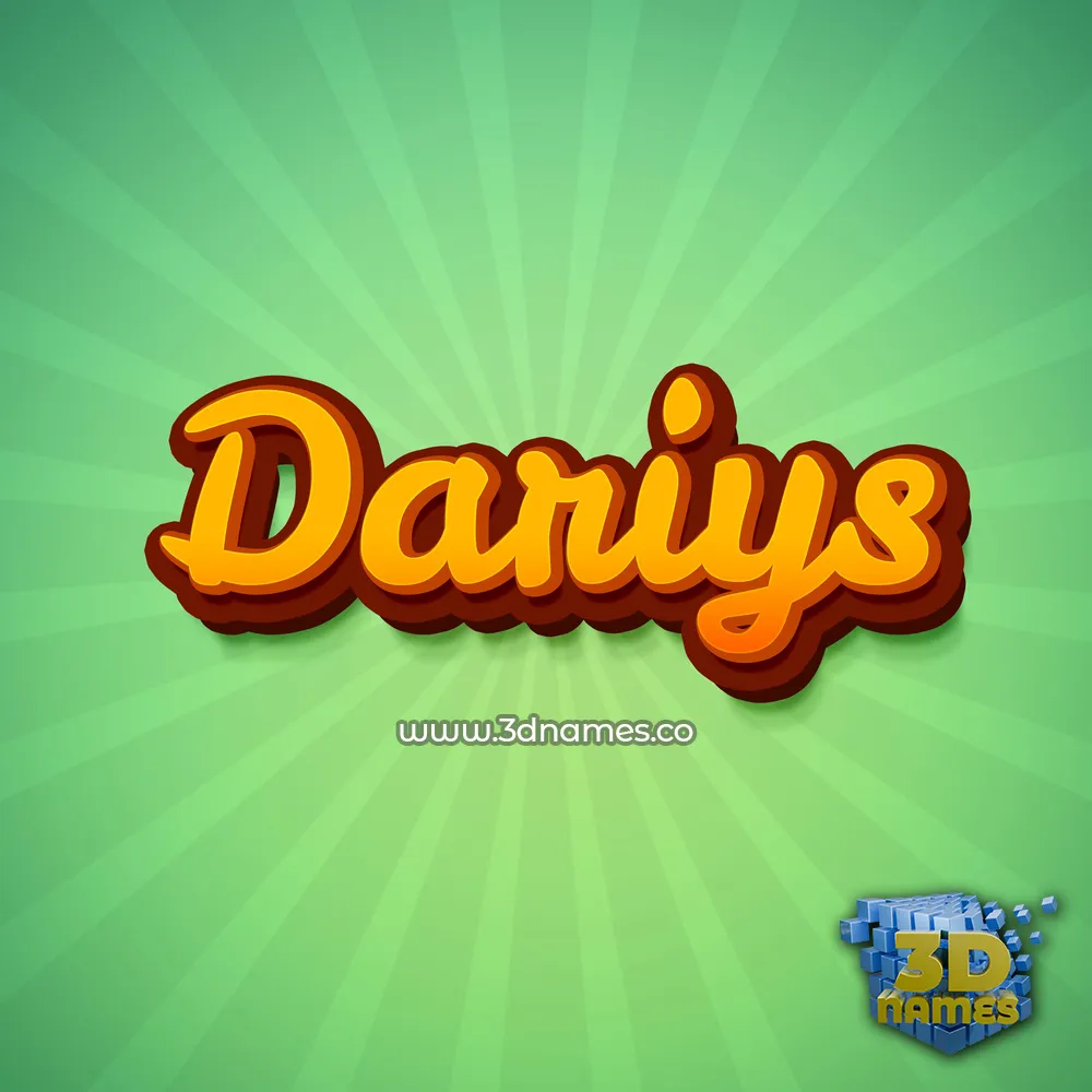 dariys in Green Rays style - 3D name wallpaper