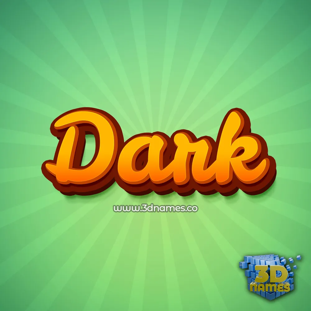 dark in Green Rays style - 3D name wallpaper