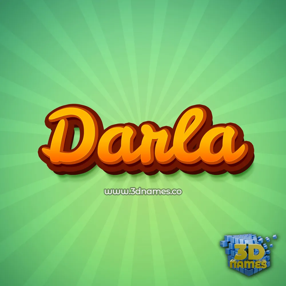darla in Green Rays style - 3D name wallpaper