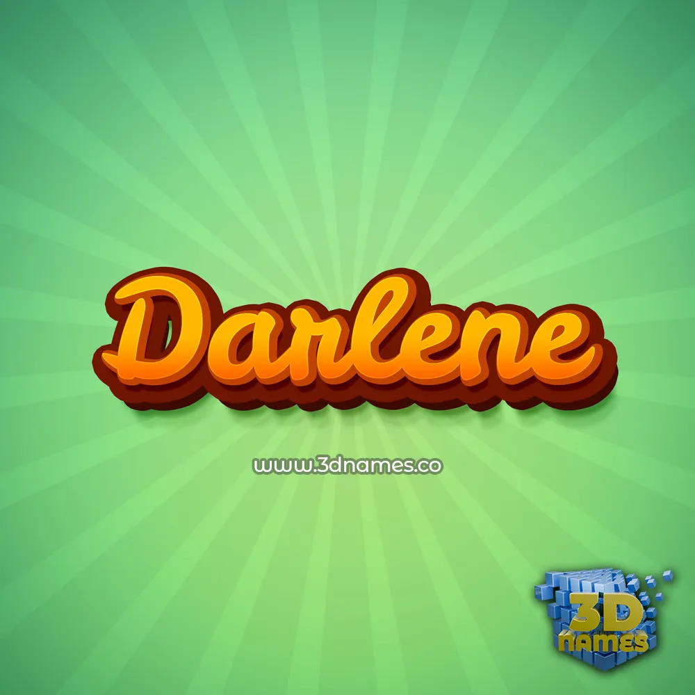 darlene in Green Rays style - 3D name wallpaper