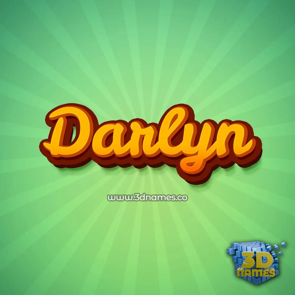 darlyn in Green Rays style - 3D name wallpaper