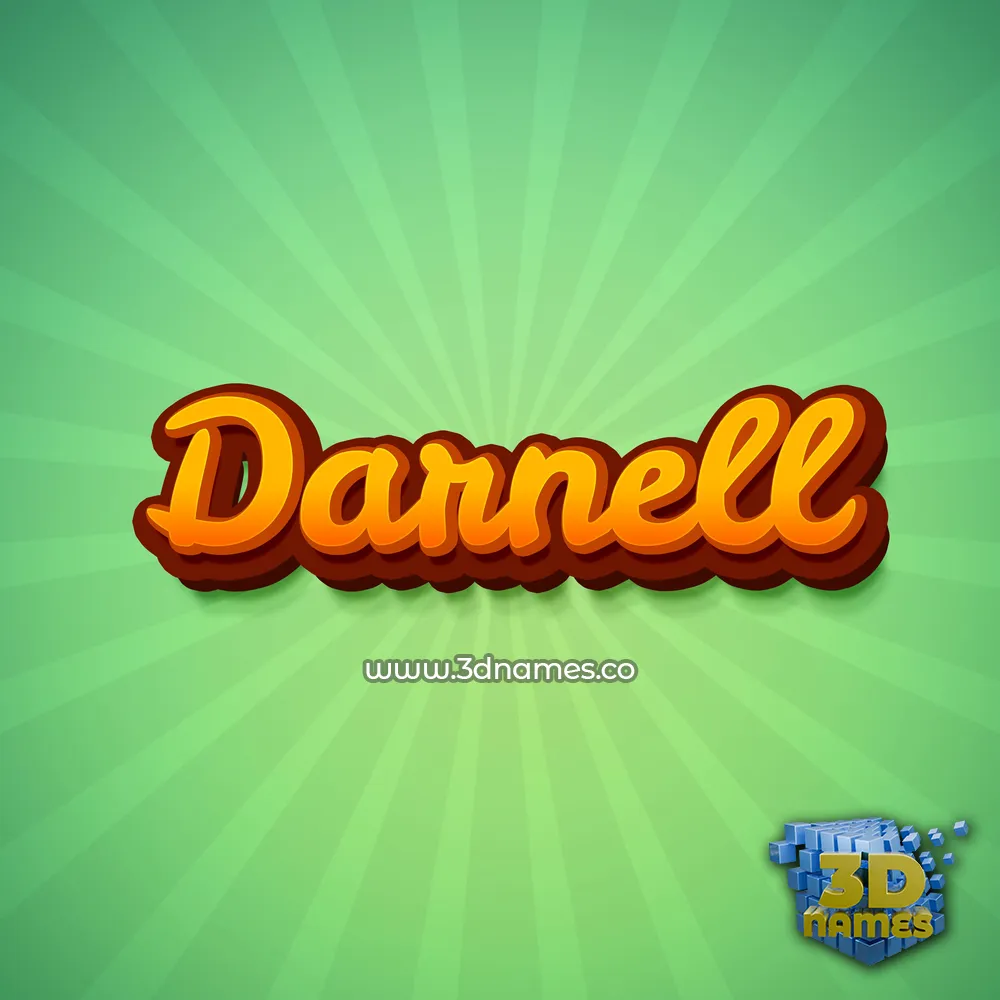 darnell in Green Rays style - 3D name wallpaper
