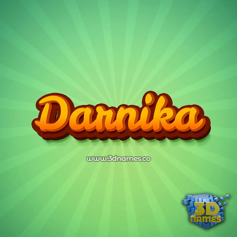 darnika in Green Rays style - 3D name wallpaper