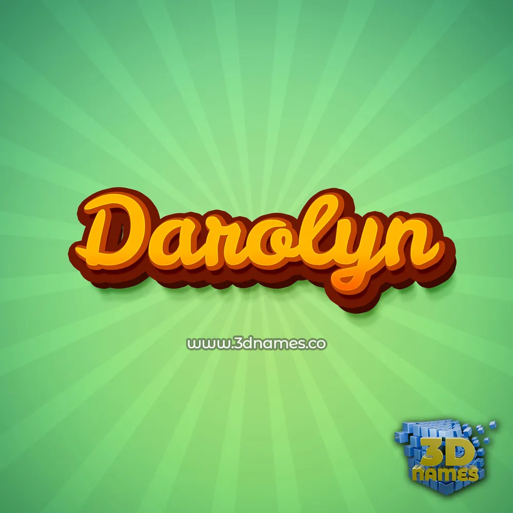 darolyn in Green Rays style - 3D name wallpaper