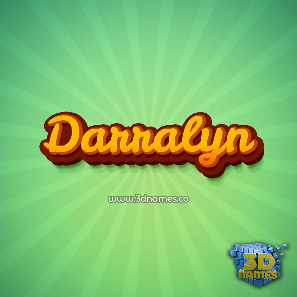 darralyn in Green Rays style - 3D name wallpaper