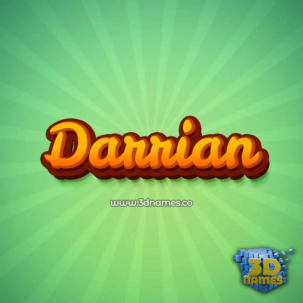 darrian in Green Rays style - 3D name wallpaper