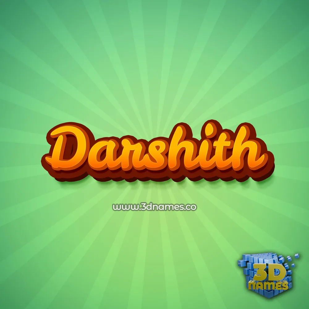 darshith in Green Rays style - 3D name wallpaper