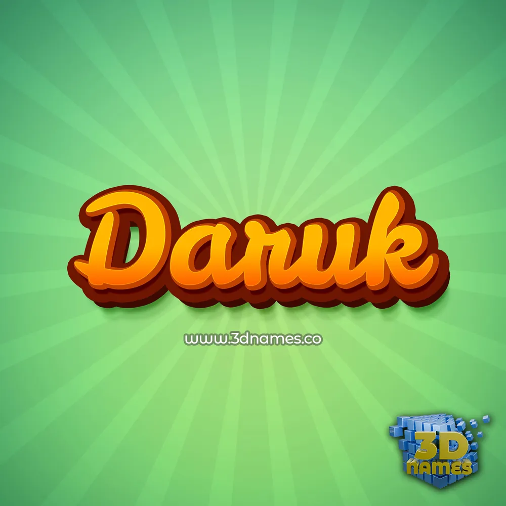 daruk in Green Rays style - 3D name wallpaper