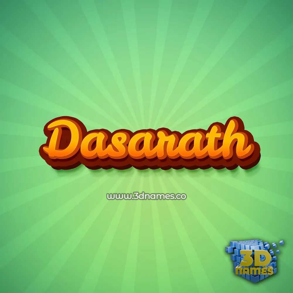 dasarath in Green Rays style - 3D name wallpaper