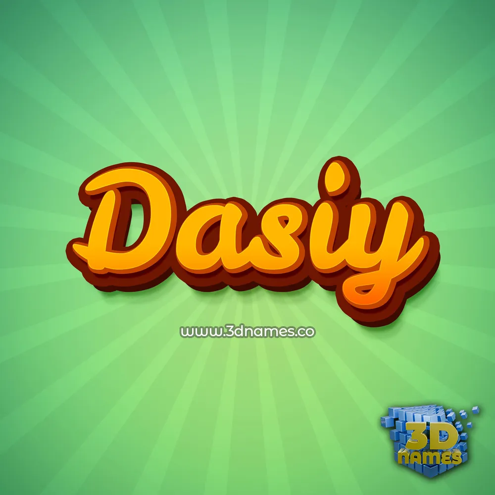 dasiy in Green Rays style - 3D name wallpaper