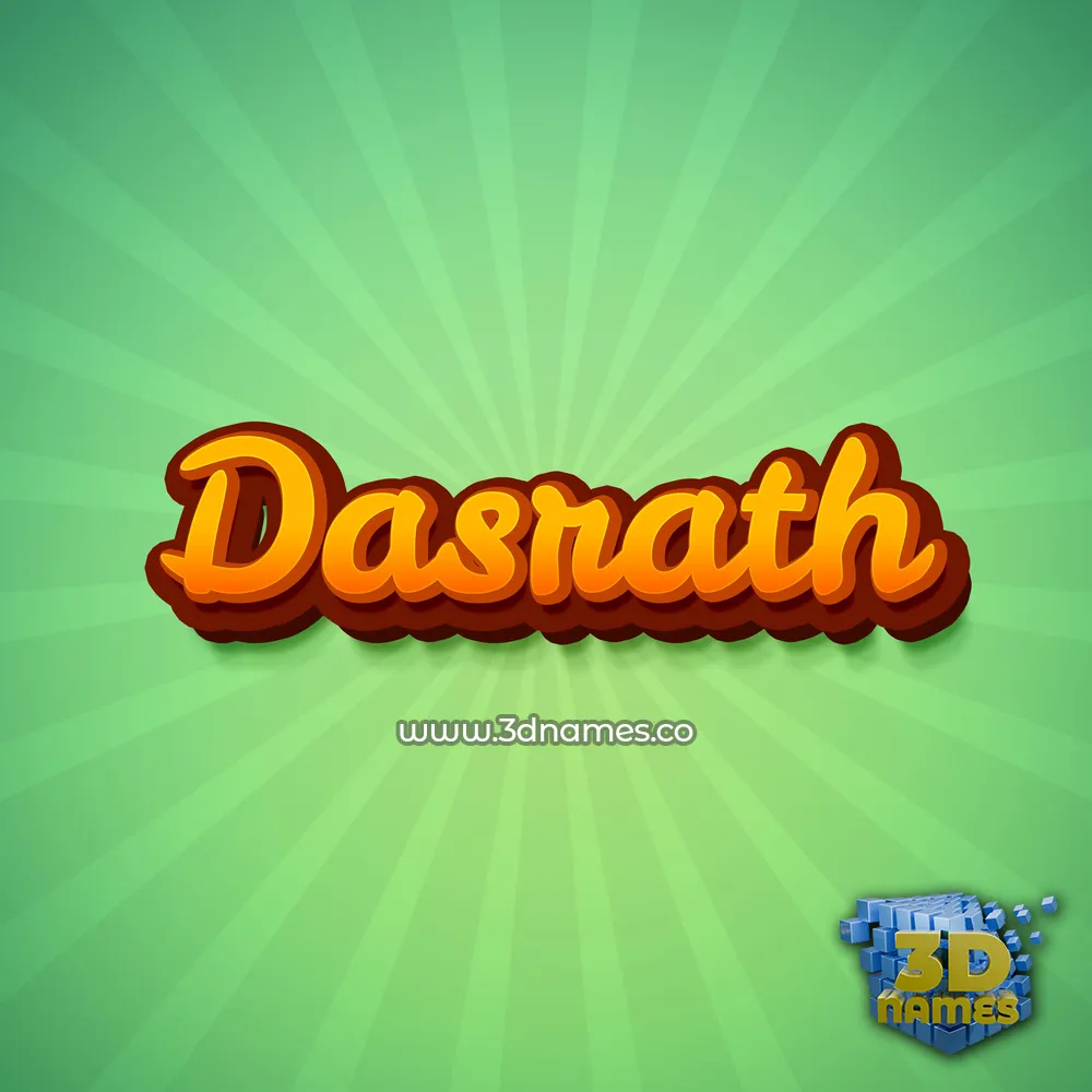 dasrath in Green Rays style - 3D name wallpaper