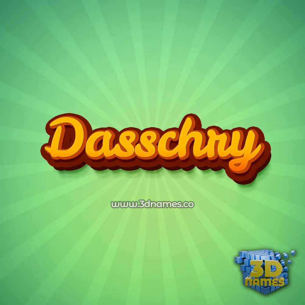 dasschry in Green Rays style - 3D name wallpaper
