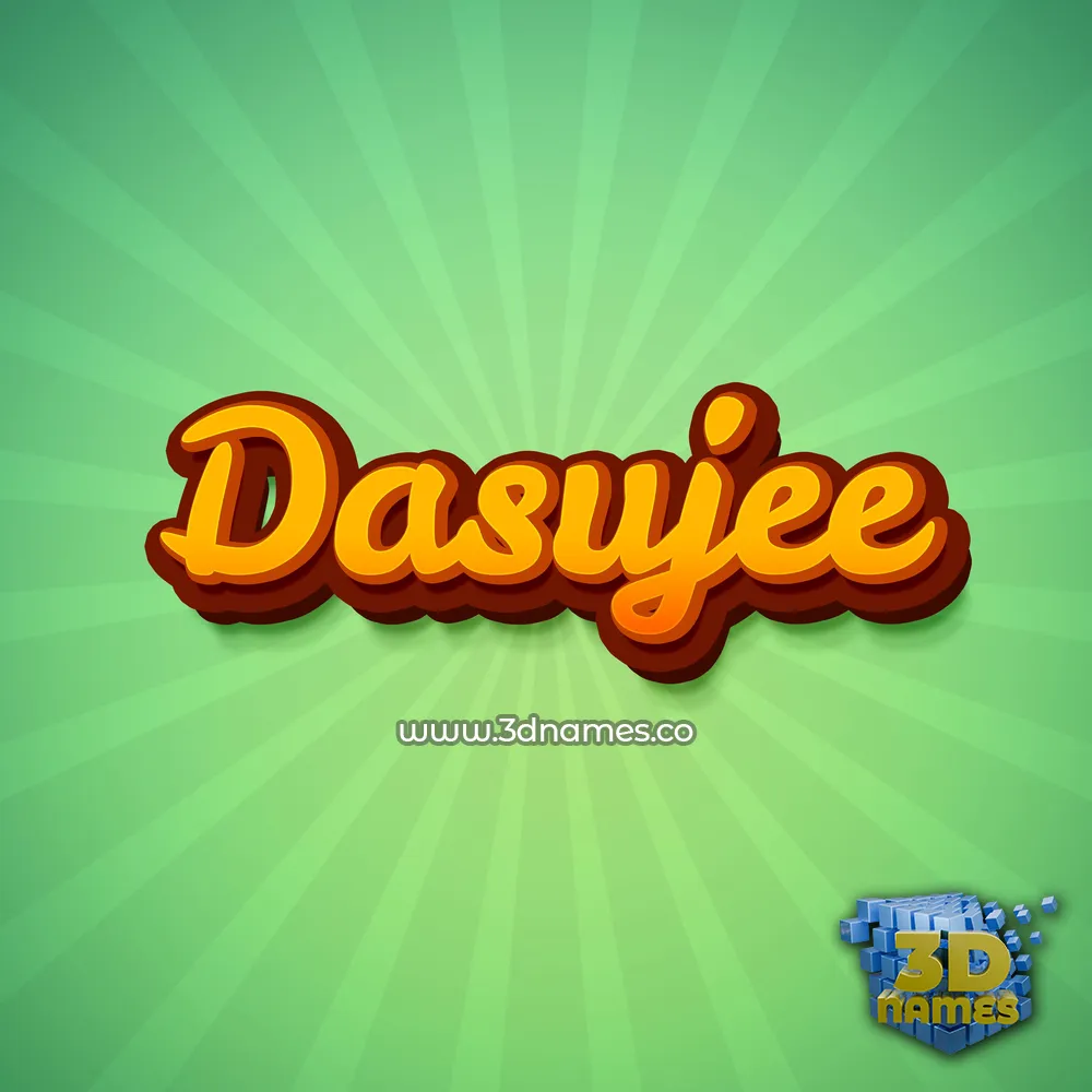 dasujee in Green Rays style - 3D name wallpaper