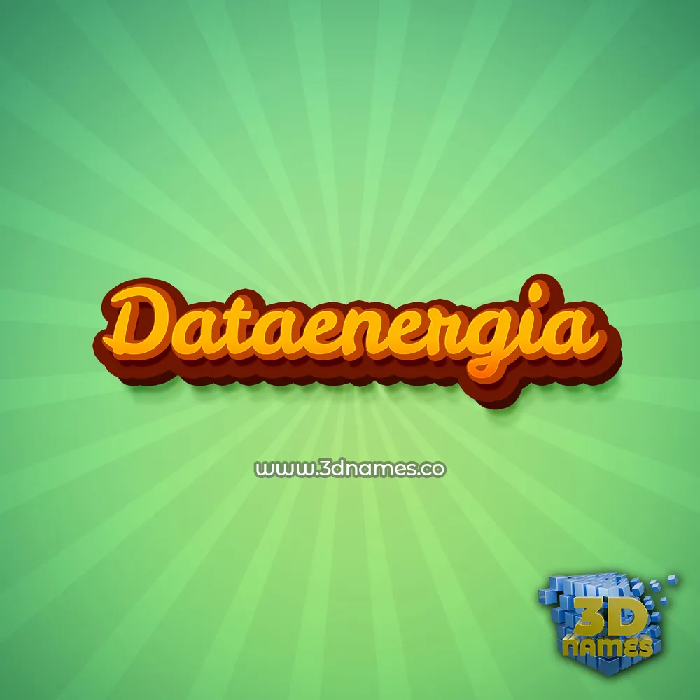 dataenergia in Green Rays style - 3D name wallpaper