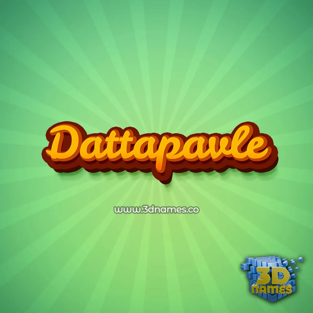 dattapavle in Green Rays style - 3D name wallpaper