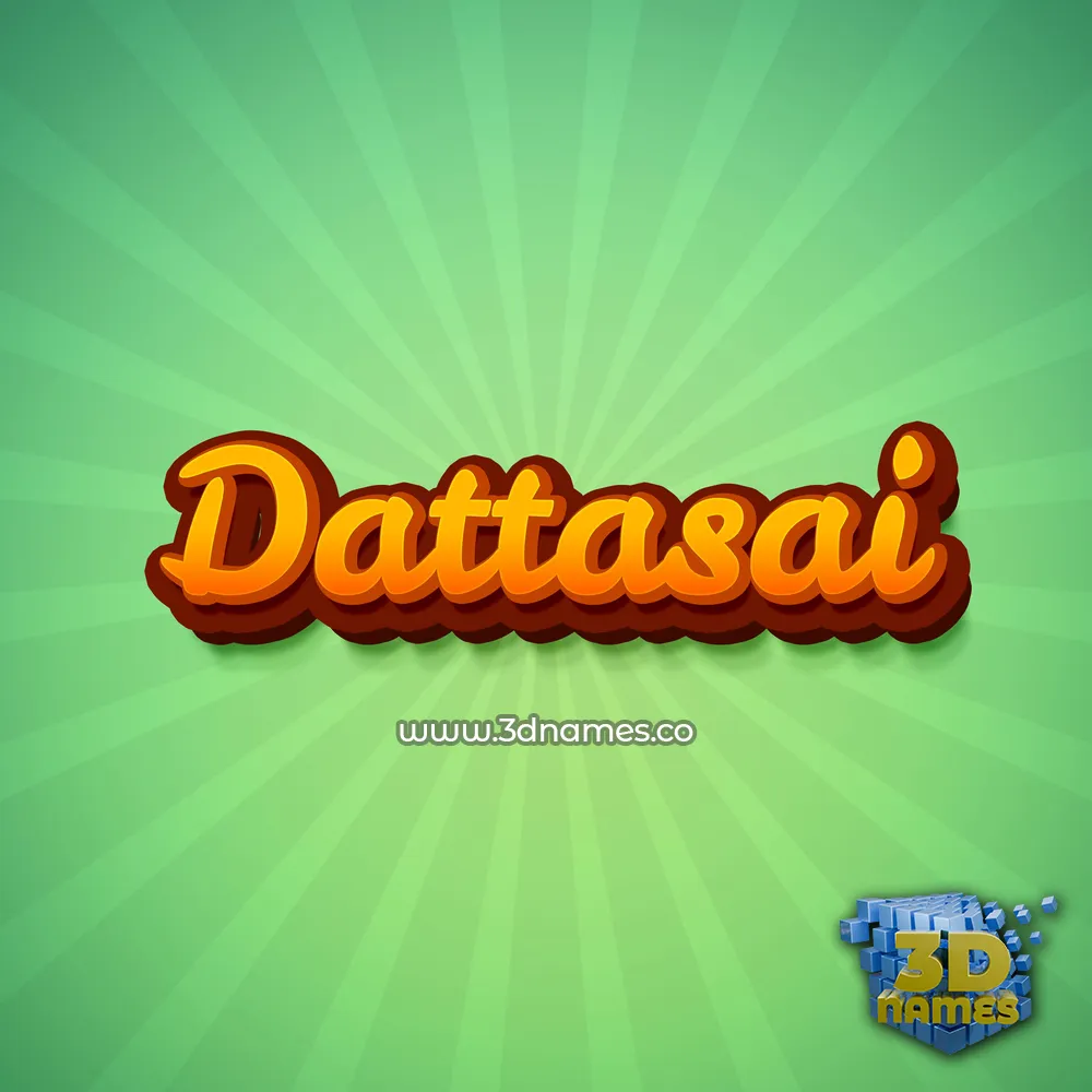 dattasai in Green Rays style - 3D name wallpaper