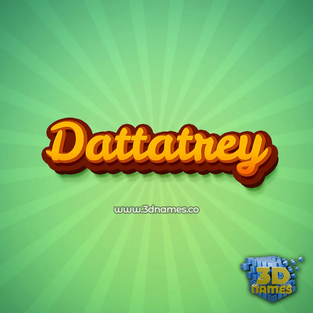 dattatrey in Green Rays style - 3D name wallpaper