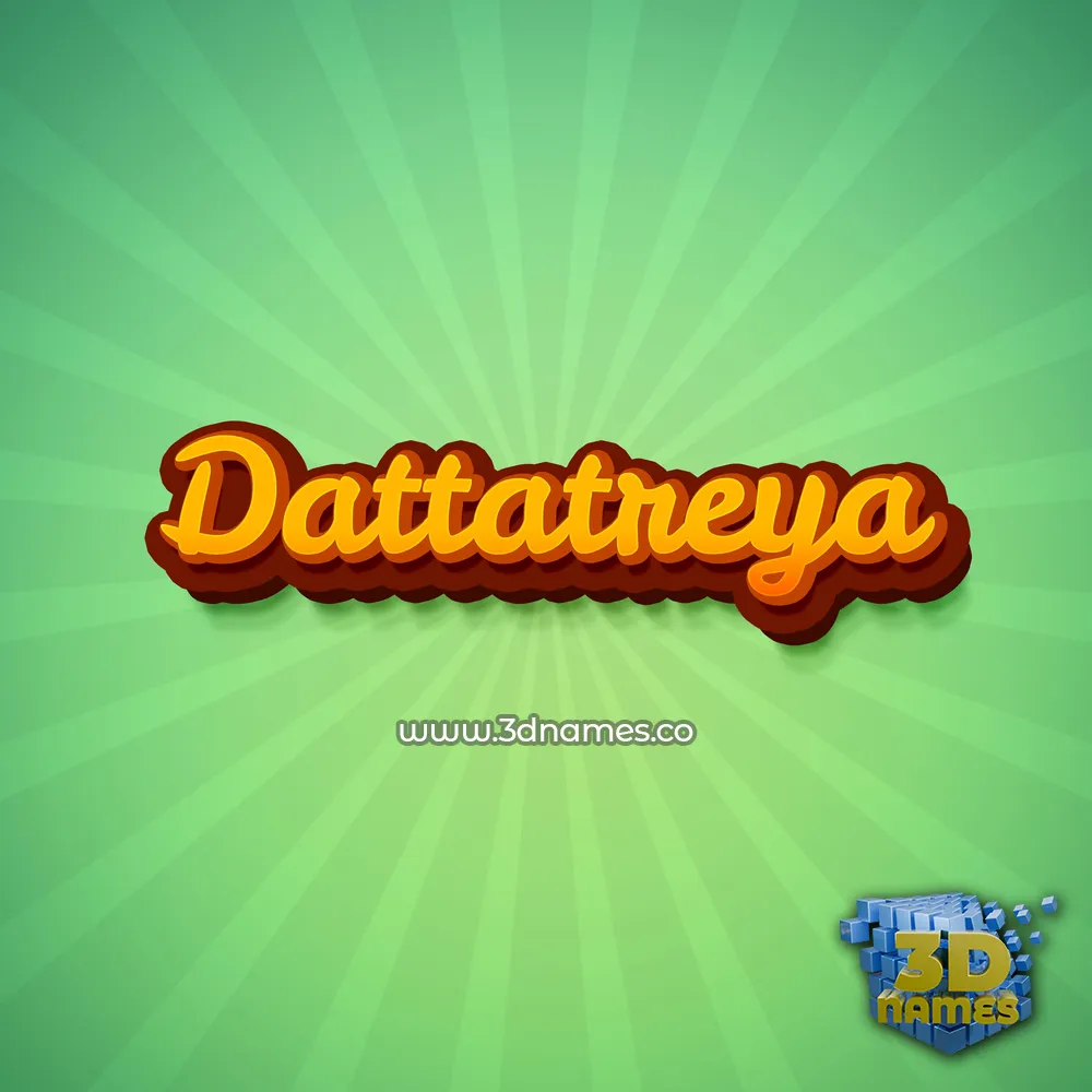 dattatreya in Green Rays style - 3D name wallpaper