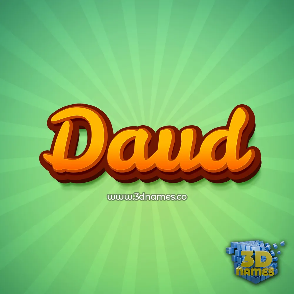 daud in Green Rays style - 3D name wallpaper