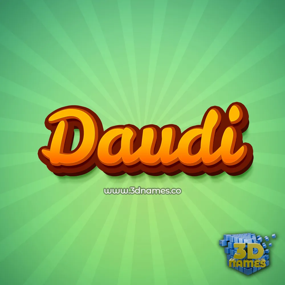 daudi in Green Rays style - 3D name wallpaper