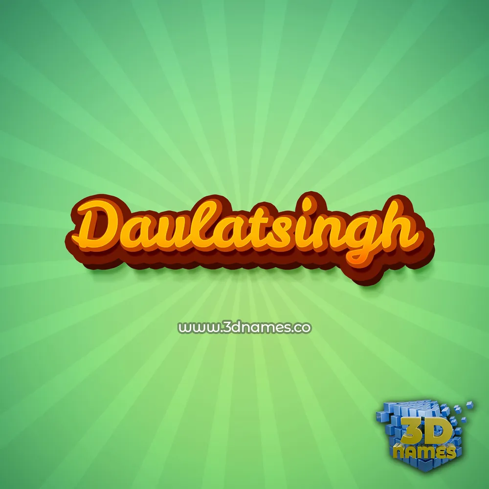 daulatsingh in Green Rays style - 3D name wallpaper