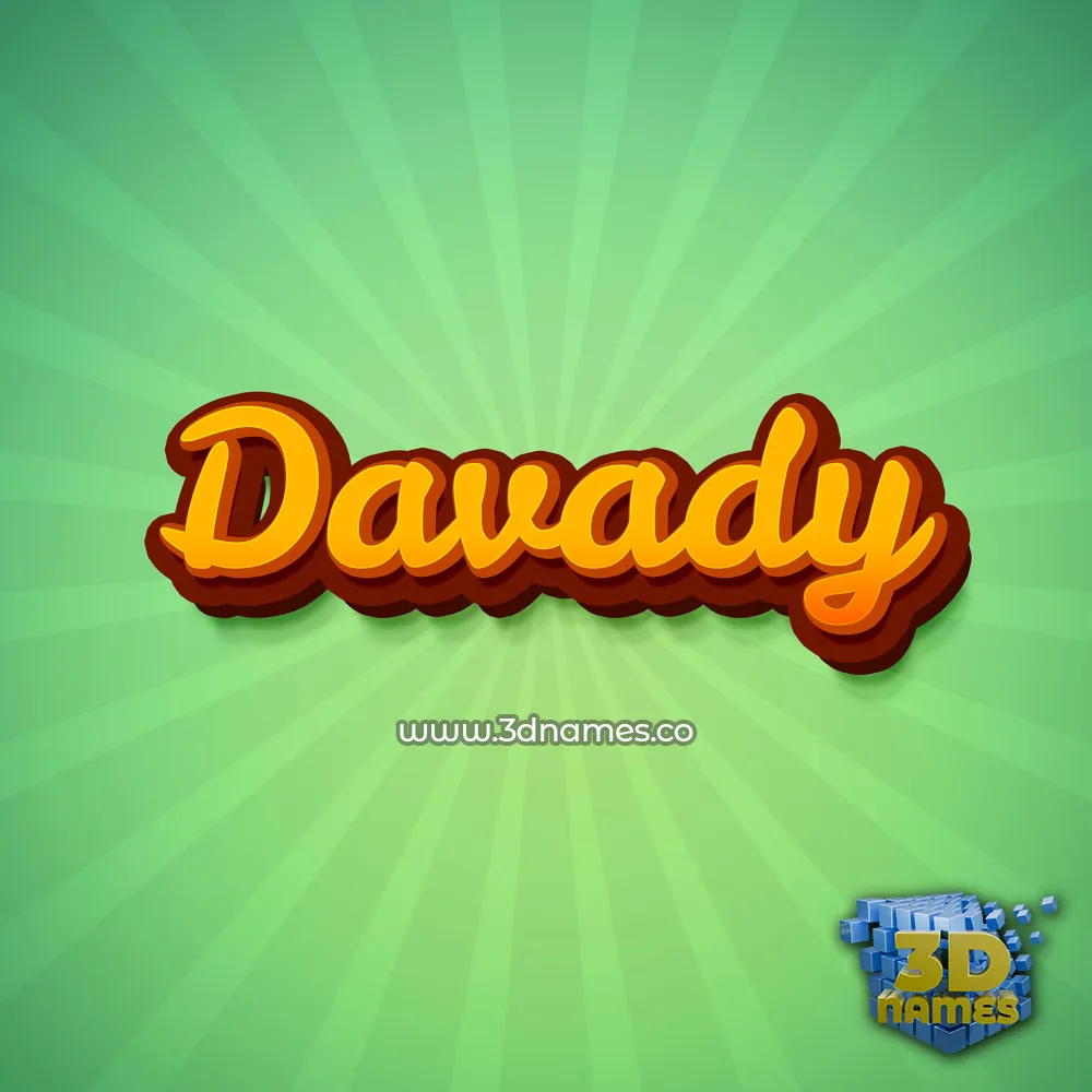 davady in Green Rays style - 3D name wallpaper