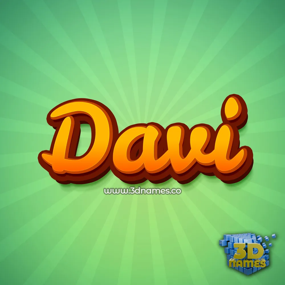 davi in Green Rays style - 3D name wallpaper