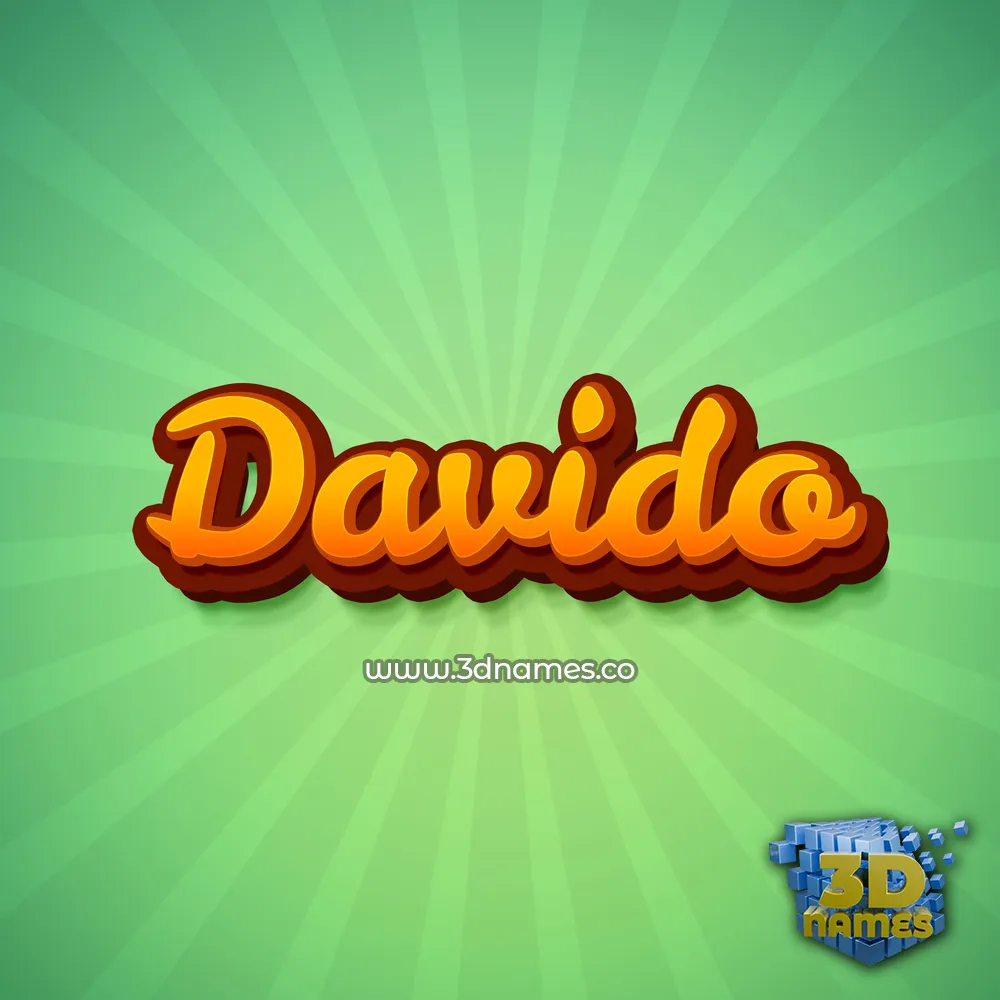 davido in Green Rays style - 3D name wallpaper