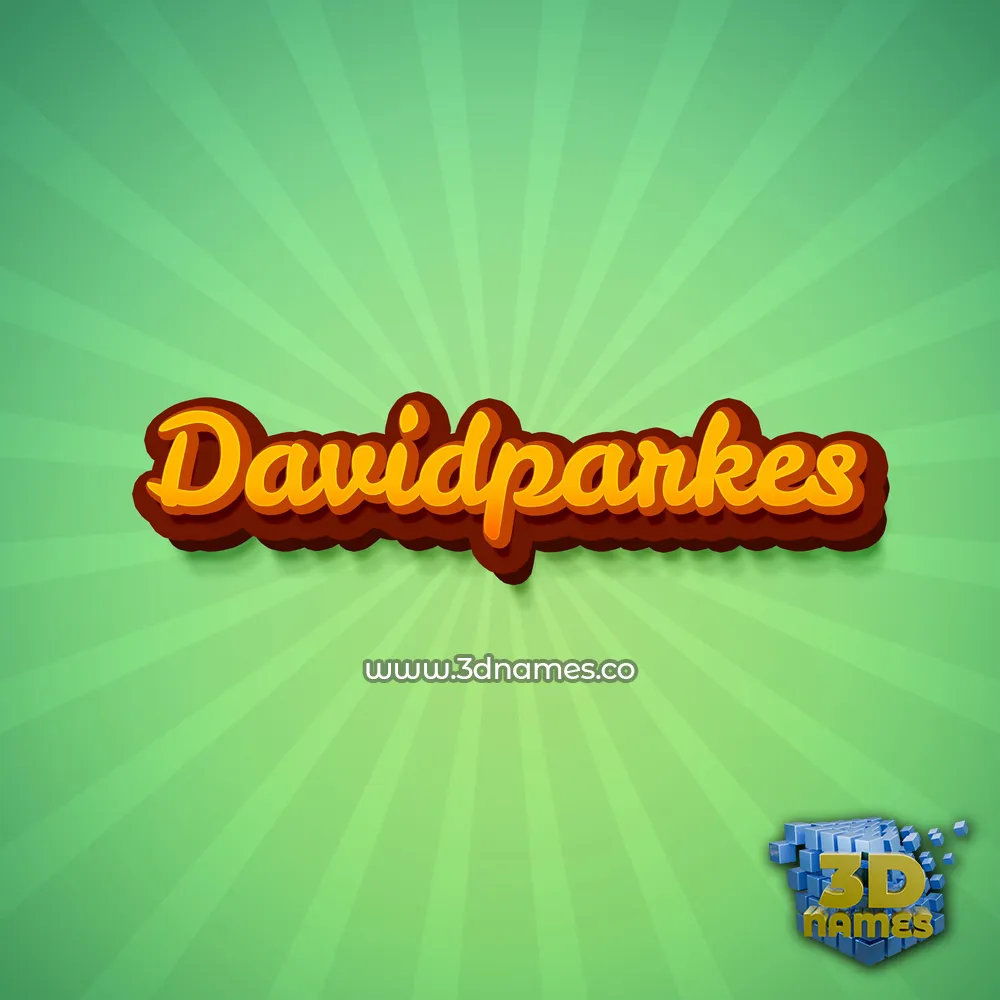 davidparkes in Green Rays style - 3D name wallpaper