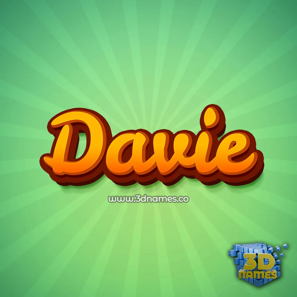 davie in Green Rays style - 3D name wallpaper