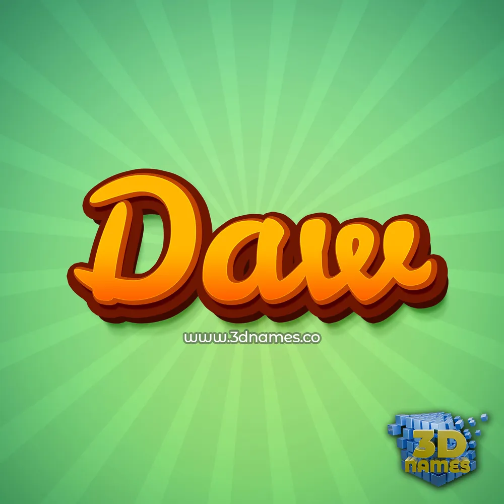 daw in Green Rays style - 3D name wallpaper