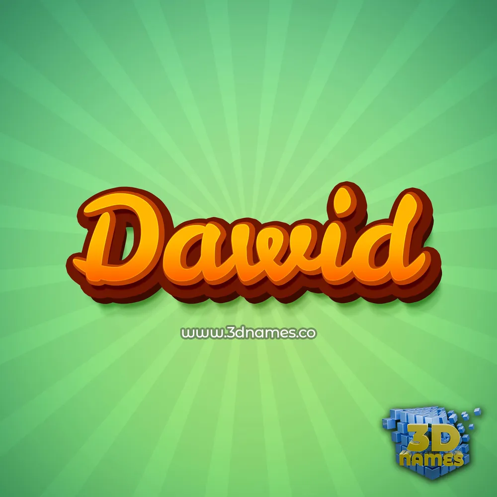 dawid in Green Rays style - 3D name wallpaper