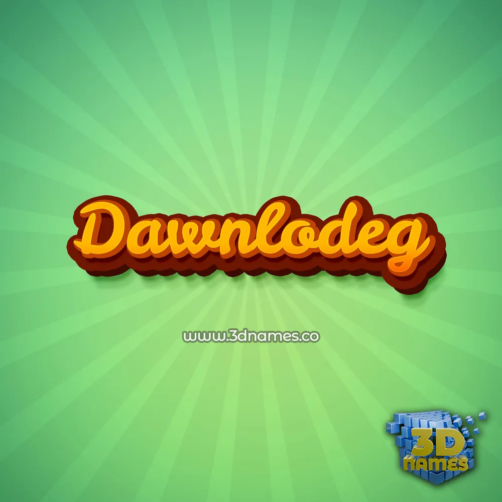 dawnlodeg in Green Rays style - 3D name wallpaper