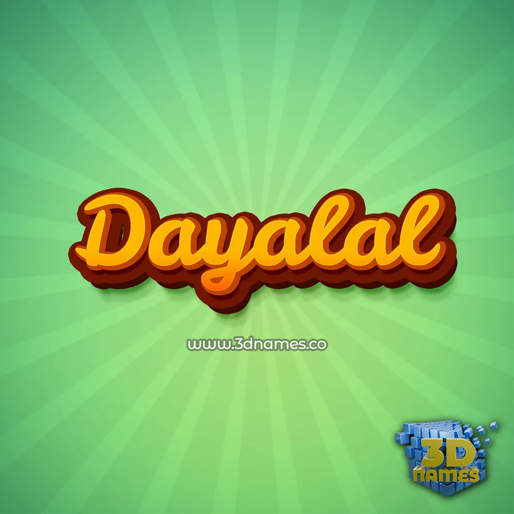 dayalal in Green Rays style - 3D name wallpaper