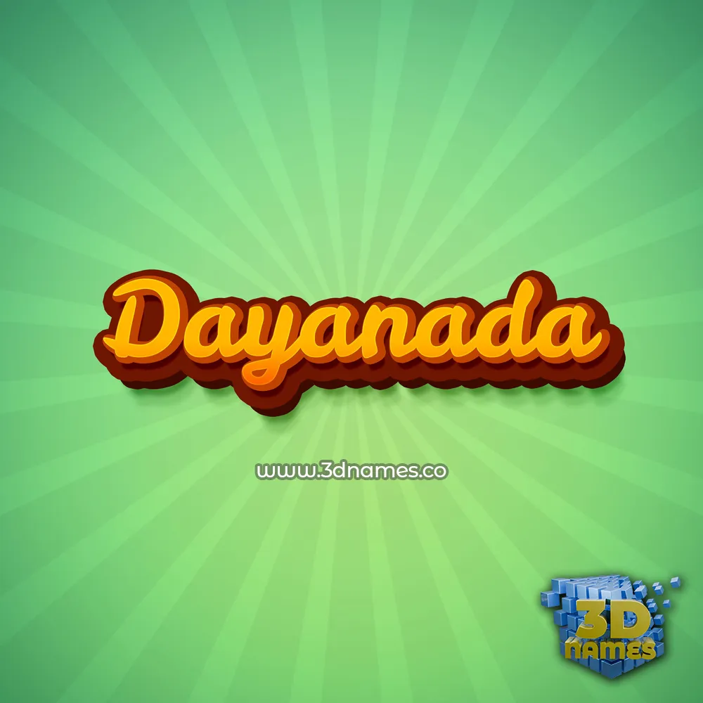 dayanada in Green Rays style - 3D name wallpaper