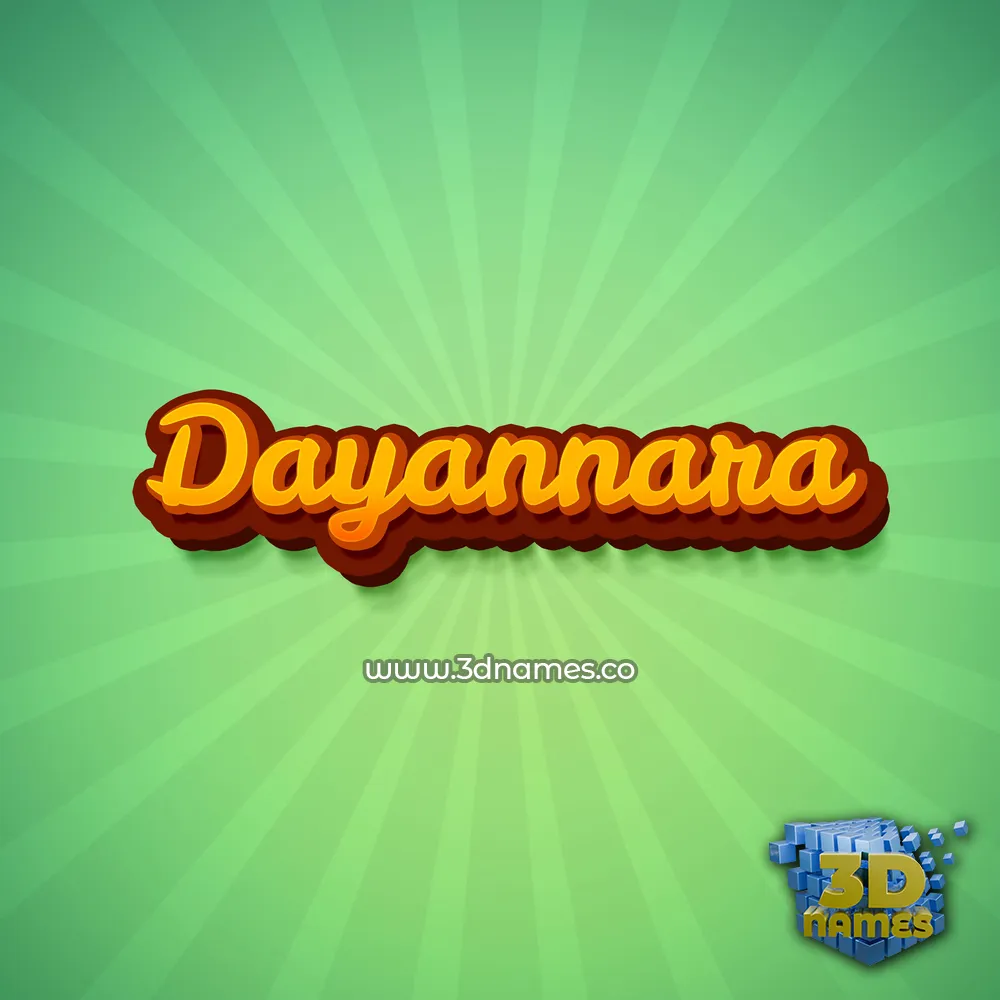 dayannara in Green Rays style - 3D name wallpaper