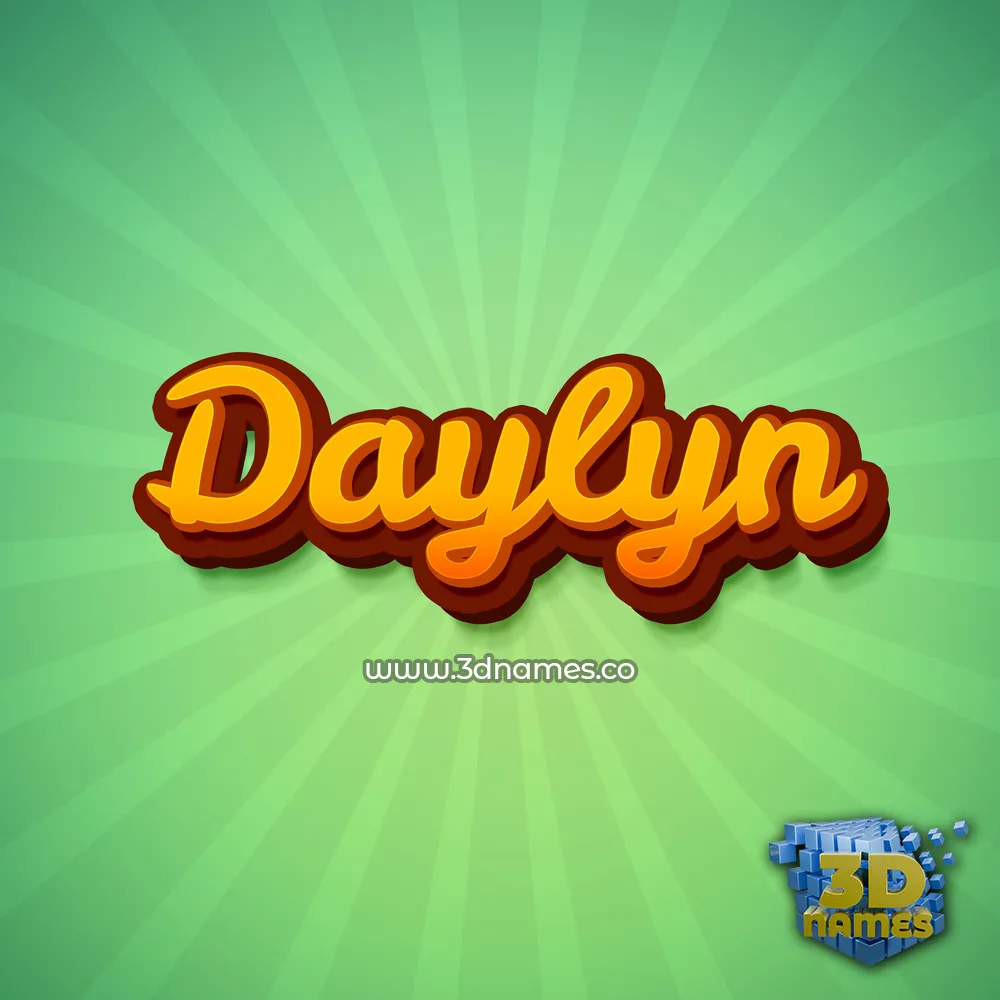 daylyn in Green Rays style - 3D name wallpaper