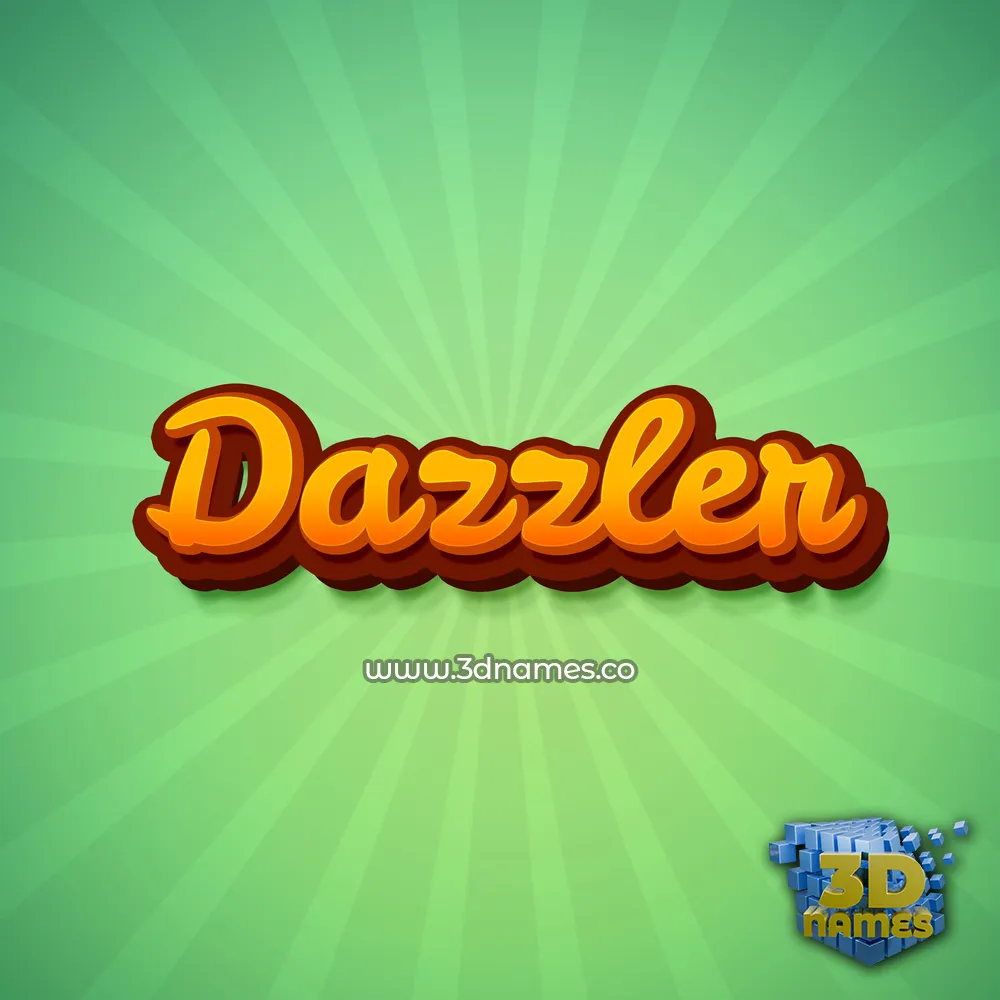 dazzler in Green Rays style - 3D name wallpaper