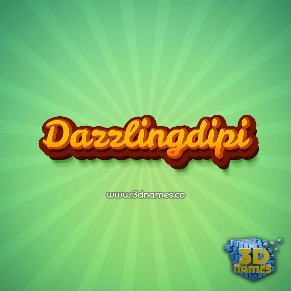 dazzlingdipi in Green Rays style - 3D name wallpaper
