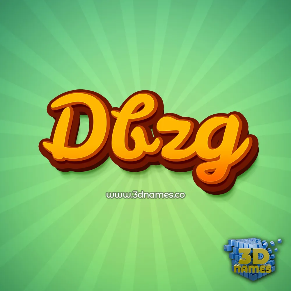 dbzg in Green Rays style - 3D name wallpaper