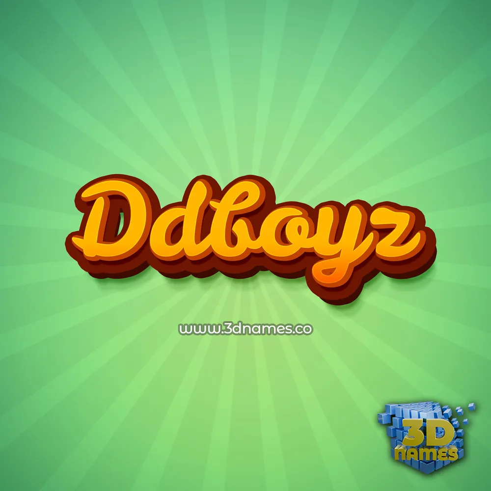 ddboyz in Green Rays style - 3D name wallpaper