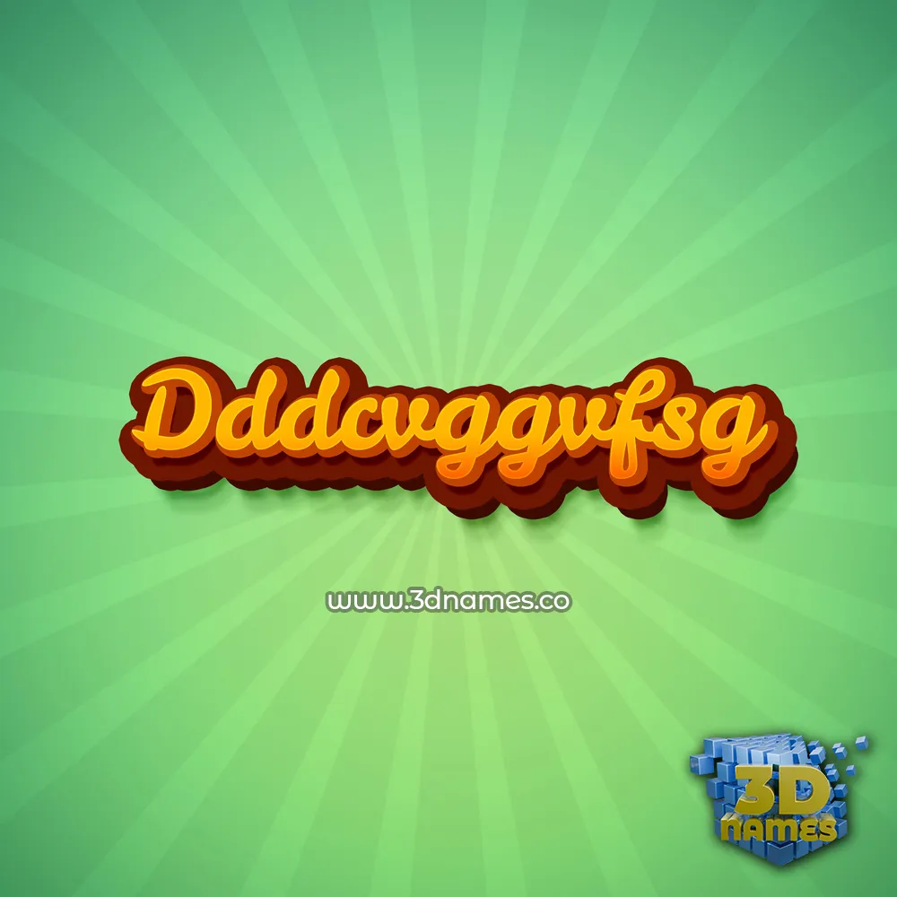 dddcvggvfsg in Green Rays style - 3D name wallpaper