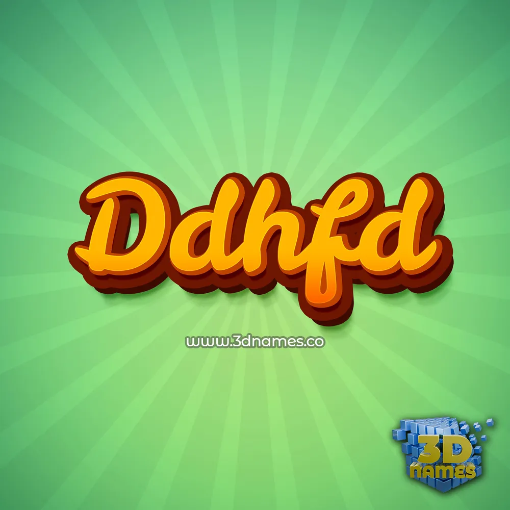 ddhfd in Green Rays style - 3D name wallpaper
