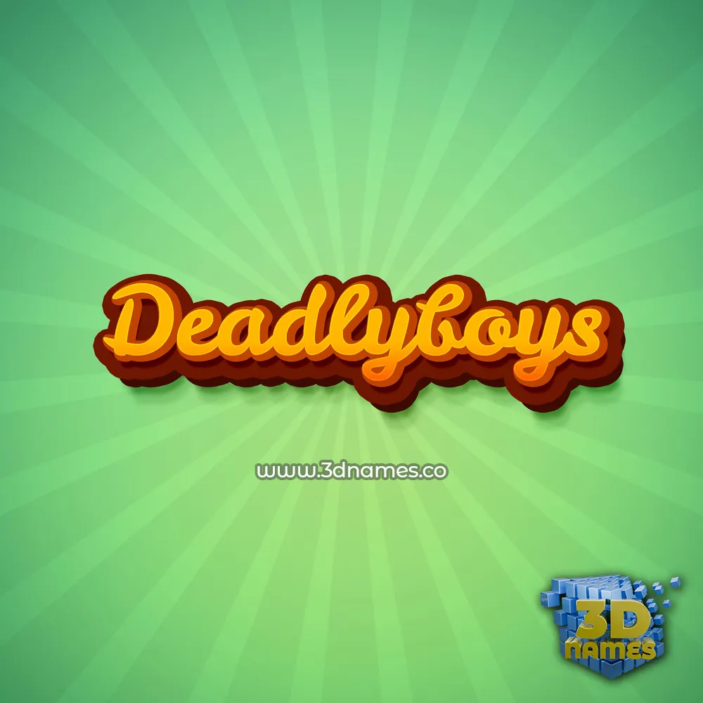 deadlyboys in Green Rays style - 3D name wallpaper