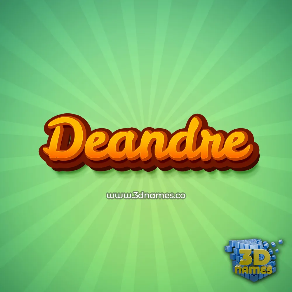 deandre in Green Rays style - 3D name wallpaper