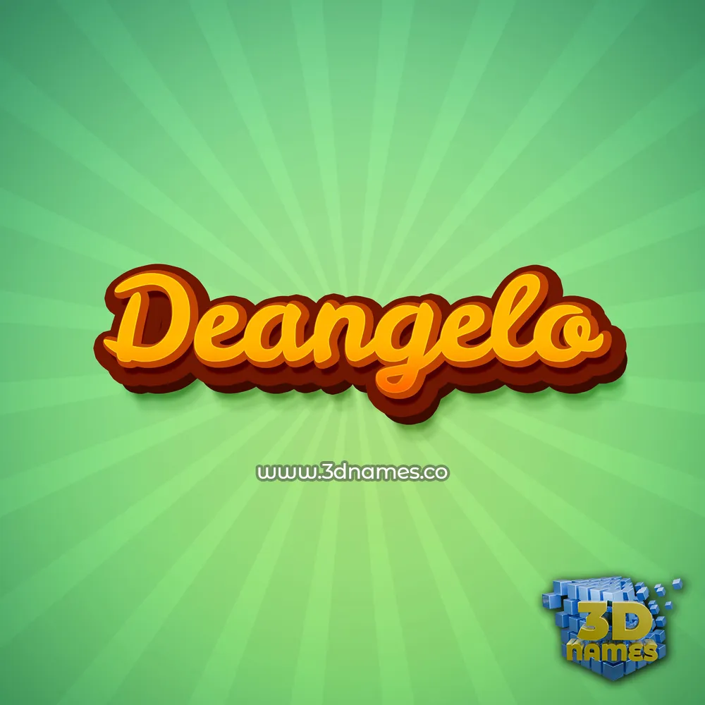 deangelo in Green Rays style - 3D name wallpaper