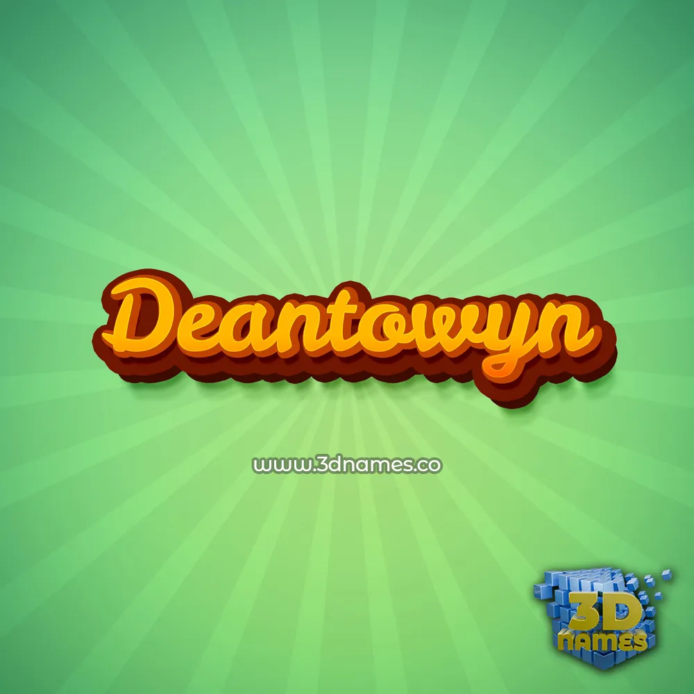 deantowyn in Green Rays style - 3D name wallpaper