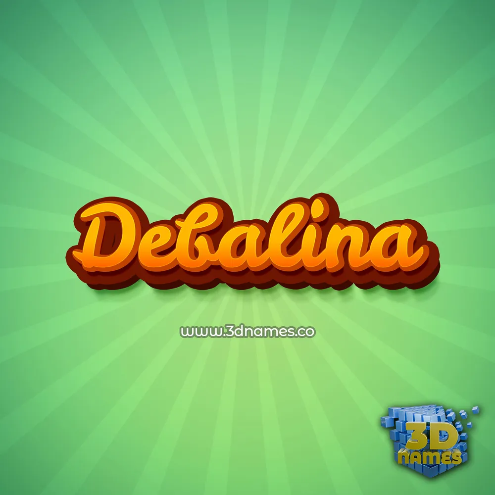 debalina in Green Rays style - 3D name wallpaper