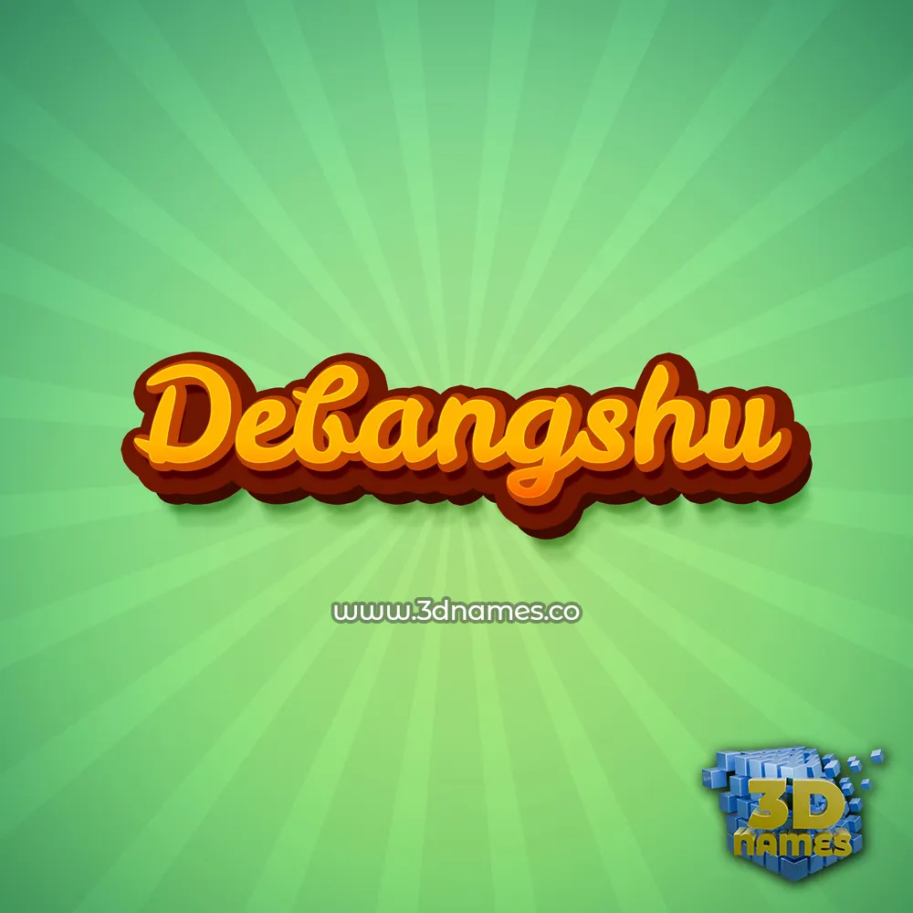 debangshu in Green Rays style - 3D name wallpaper